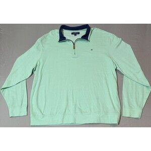 Crown & Ivy Men's Size 2XL Quarter Zip Pullover 80% Cotton 20% Polyester